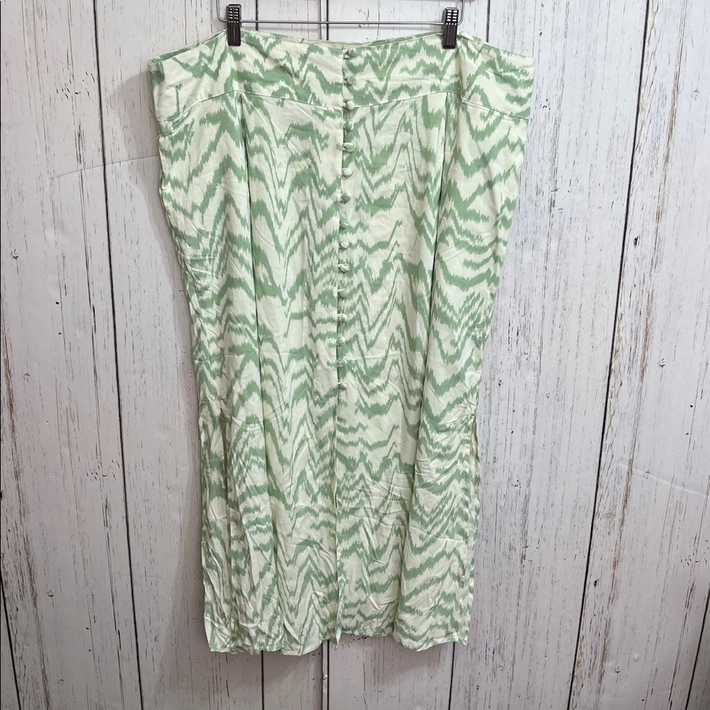ASOS DESIGN Curve Green and White Dress Size 16